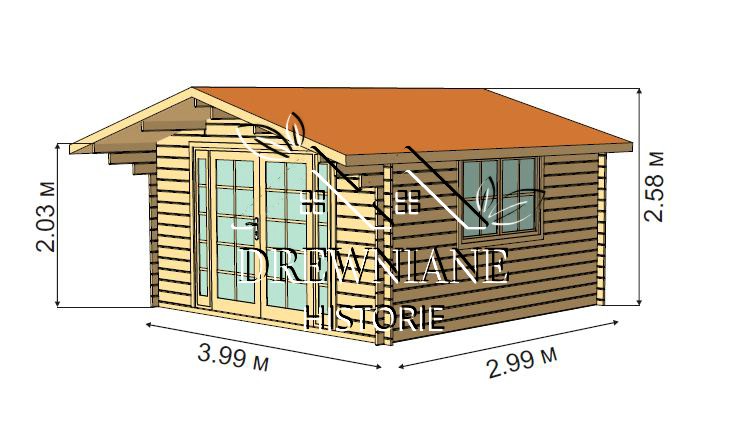 Brighton 12m² (4x3m), 44mm - obrazek 4