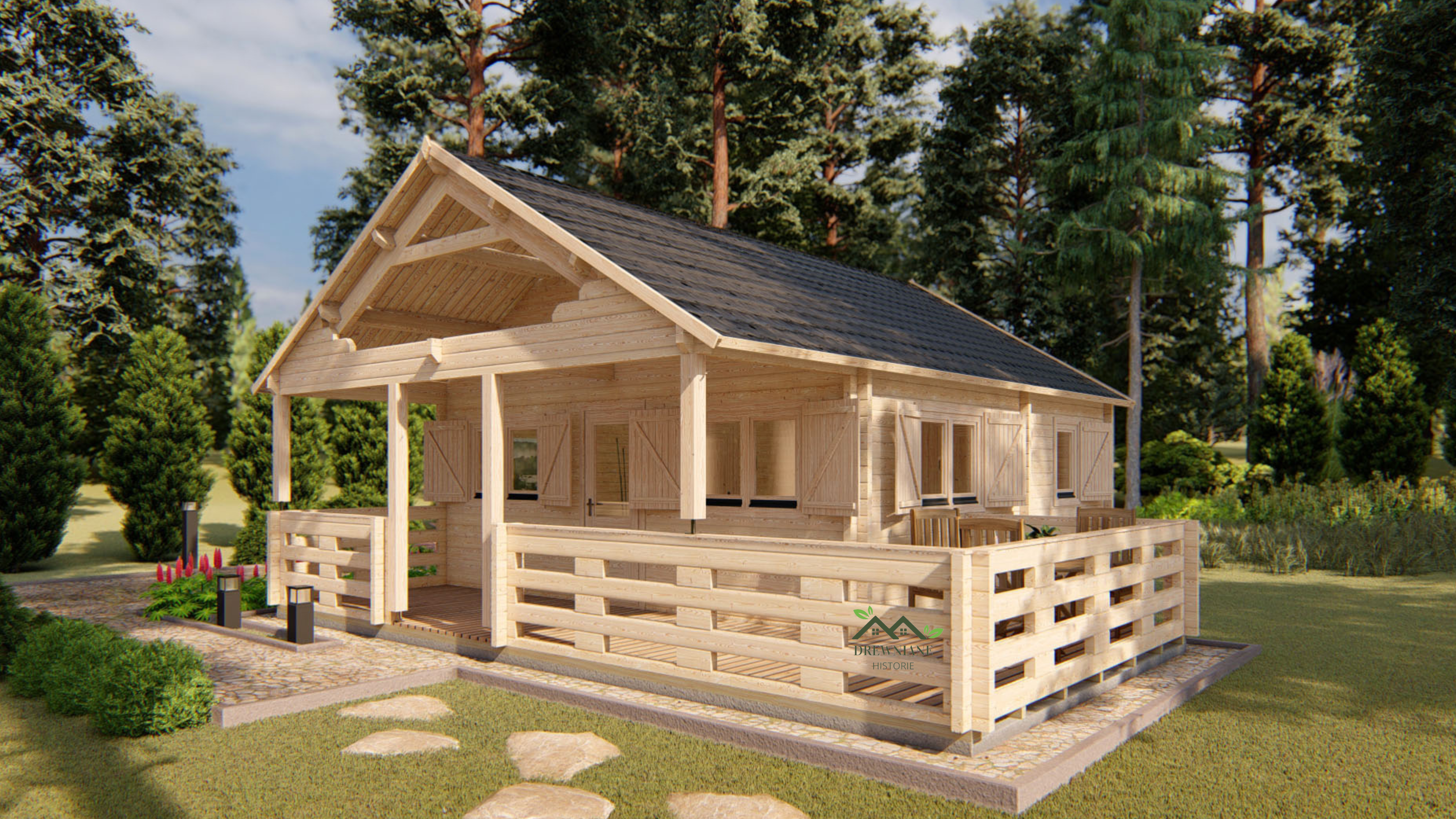 Gustav A z antresolą 6x6m, 44mm - obrazek 2