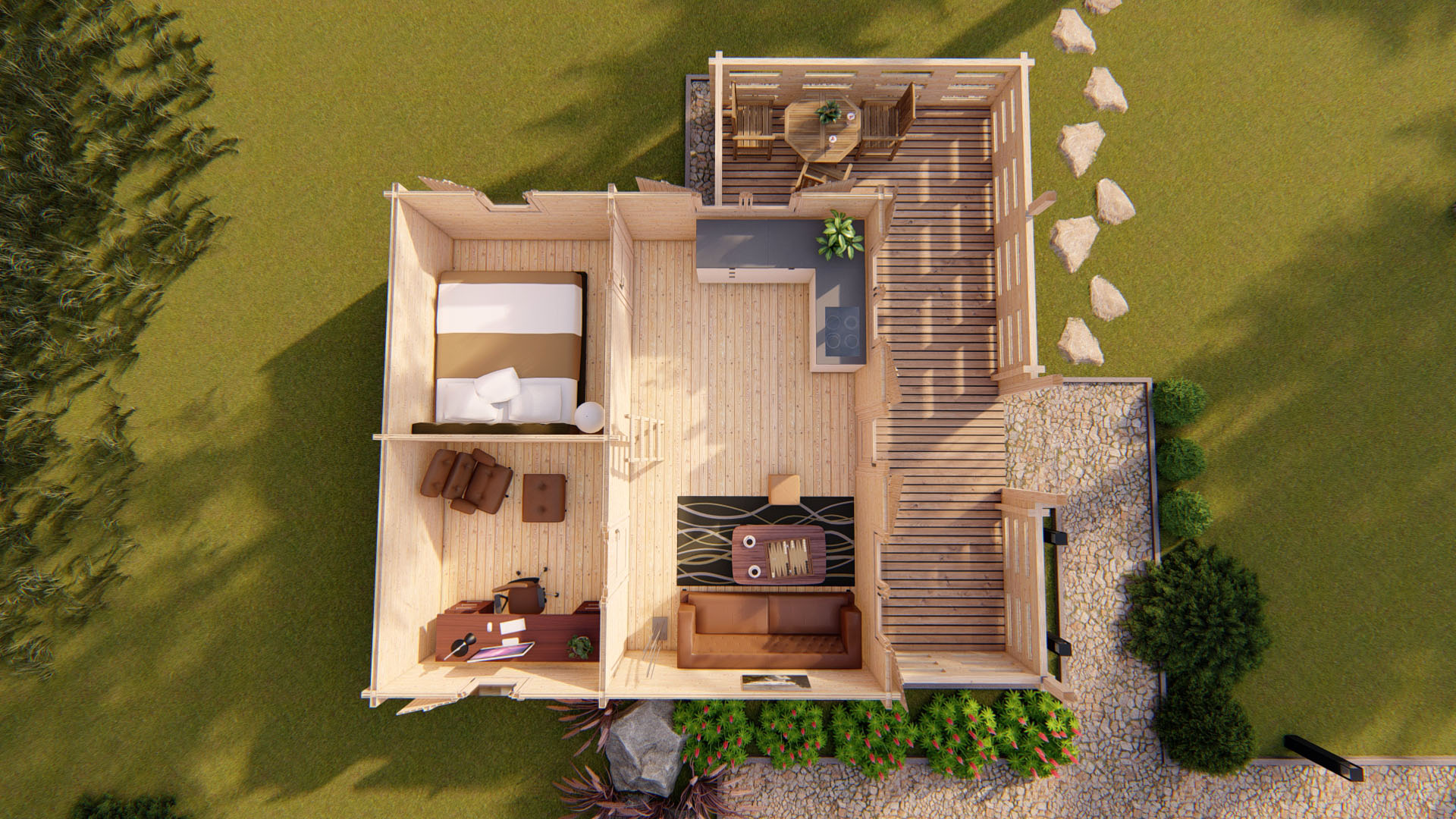 Gustav A z antresolą 6x6m, 44mm - obrazek 3